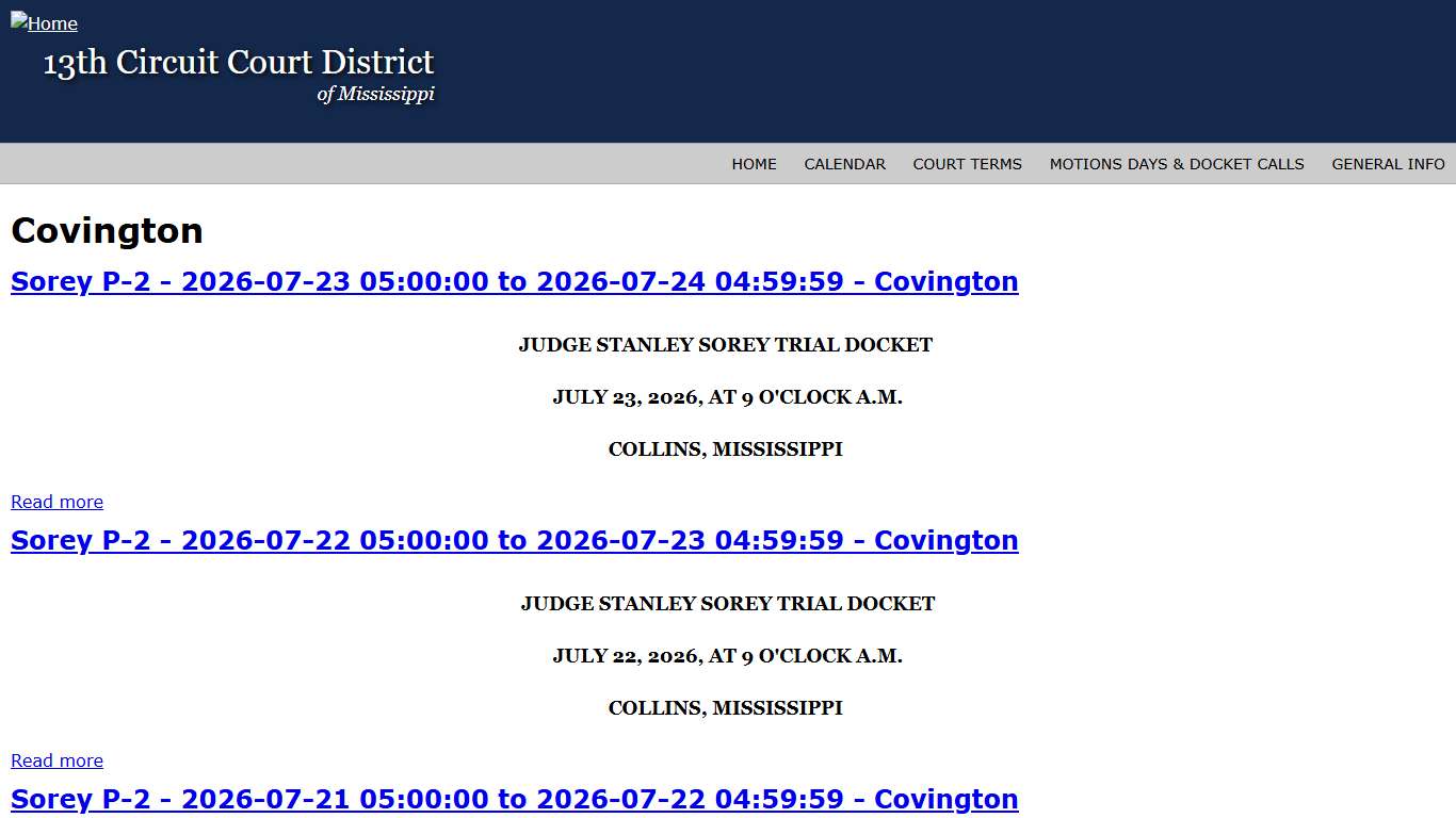 Covington | 13th Circuit Court District